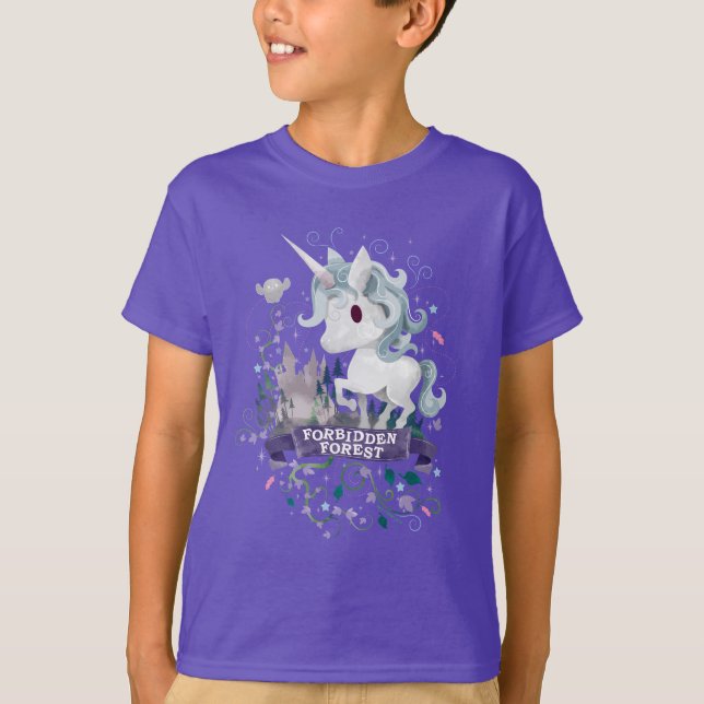 Harry Potter | Förbjudna Skogen Enhörning Grafik Tee Shirt (Framsida)
