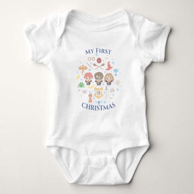 Harry Potter Första julen Korsstygn T Shirt (Framsida)