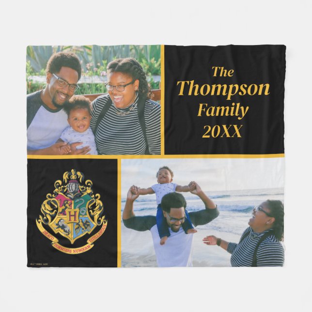 Harry Potter | Foto för Hogwarts Crest-familj Fleecefilt (Framsidan (Horisontell))