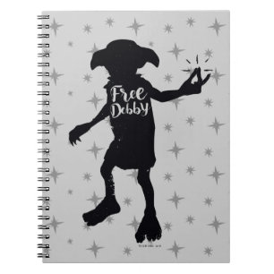 Harry Potter "Free Dobby" Silhouette Typography Anteckningsbok