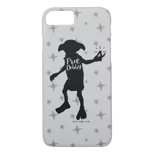 Harry Potter | "Free Dobby" Silhouette Typography Case-Mate iPhone Skal (Baksida)