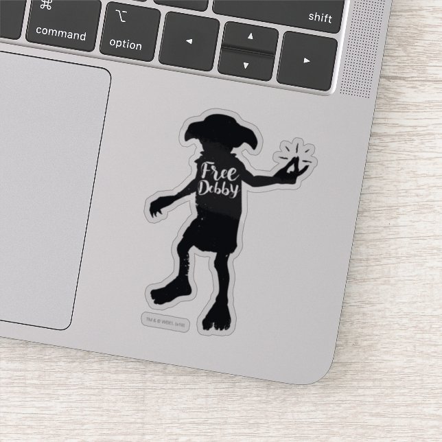 Harry Potter | "Free Dobby" Silhouette Typography Klistermärken (Detalj)