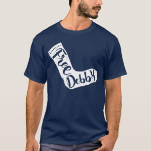 Harry Potter "Free Dobby" Sock Typography Tee Shirt
