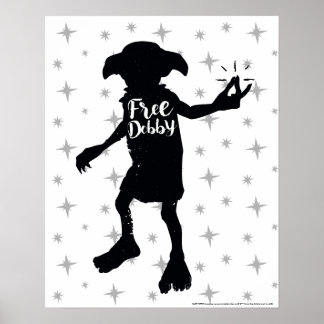 Harry Potter | "Frigör Dobby" Silhuett Typografi Poster
