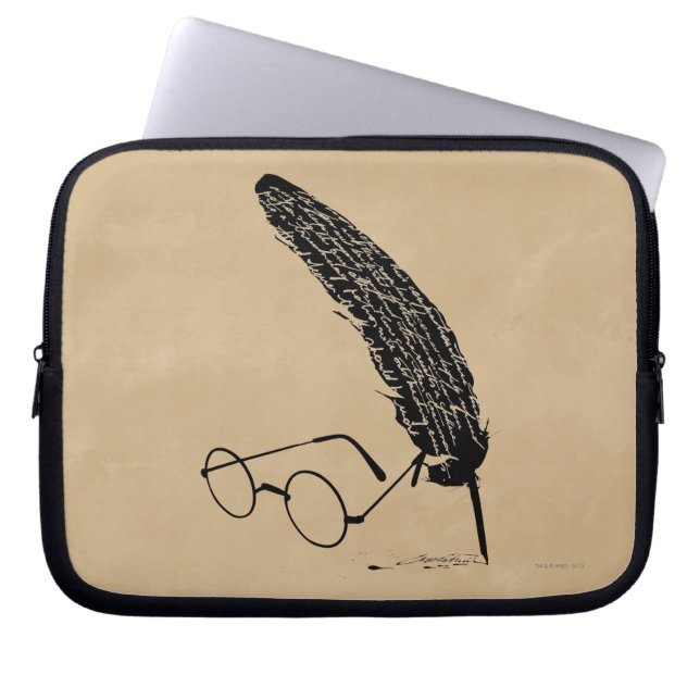 Harry Potter | Glasögon och penna Laptop Sleeve (Framsidan)