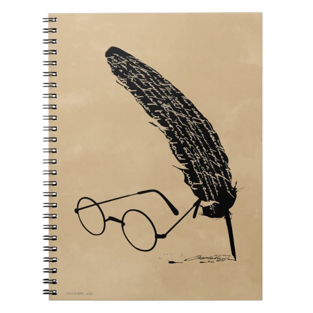Harry Potter | Glasögon och råmaterial Anteckningsbok Med Spiral (Framsidan)