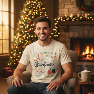 Harry Potter God Jul Med Festliga Ikoner T Shirt