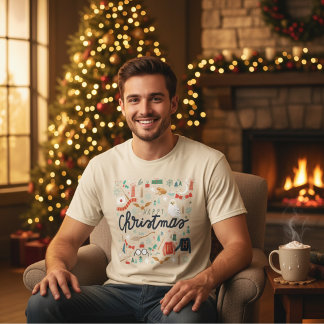 Harry Potter | God Jul Med Festliga Ikoner T Shirt