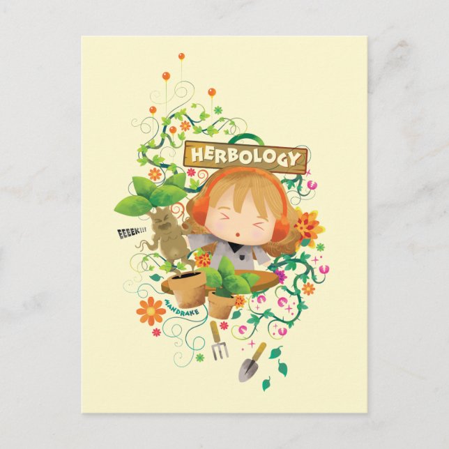 Harry Potter | Grafik av Hermione Herbology Class Vykort (Framsida)