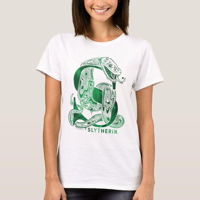 Harry Potter | grafiska Aguamenti SLYTHERIN™ T Shirt (Framsida)