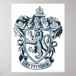 Harry Potter Gryffindor Crest Blue Poster