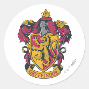 Harry Potter   Gryffindor Crest Gold and Red Runt Klistermärke