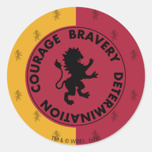 Harry Potter   GRYFFINDOR™ Hustugegenskaper Grafik Runt Klistermärke