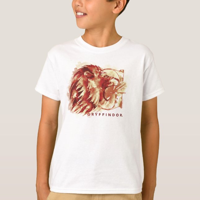 Harry Potter | GRYFFINDOR™ Lejon Akvarell Tee Shirt (Framsida)