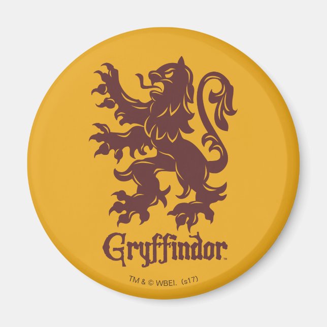 Harry Potter | Gryffindor Lejon Grafisk Magnet (Framsidan)