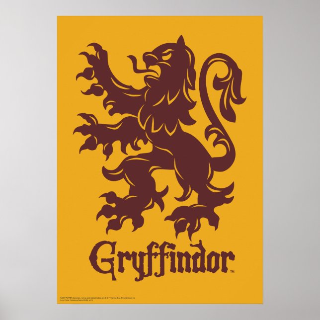 Harry Potter | Gryffindor Lejon Grafisk Poster (Framsidan)
