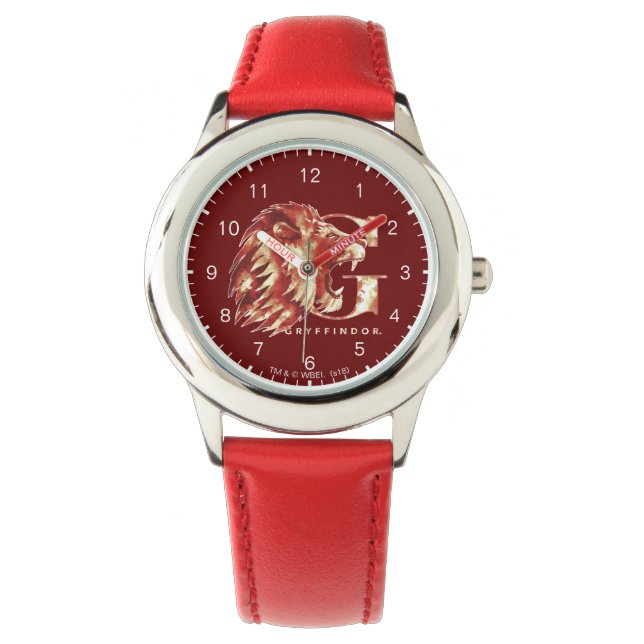 Harry Potter | GRYFFINDOR™ Lejon vattenfärg Armbandsur (Framsida)