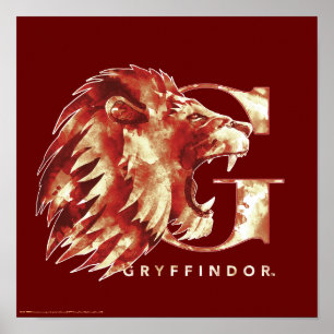 Harry Potter GRYFFINDOR™ Lejon vattenfärg Poster