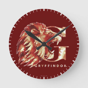 Harry Potter   GRYFFINDOR™ Lejon vattenfärg Rund Klocka