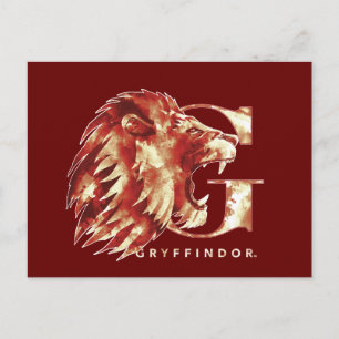 Harry Potter GRYFFINDOR™ lejon vattenfärg Vykort