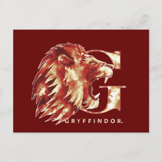Harry Potter | GRYFFINDOR™ lejon vattenfärg Vykort