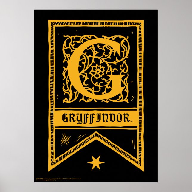 Harry Potter | Gryffindor Monogram Banner Poster (Framsidan)