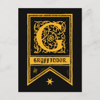 Harry Potter | Gryffindor Monogrambaner Vykort