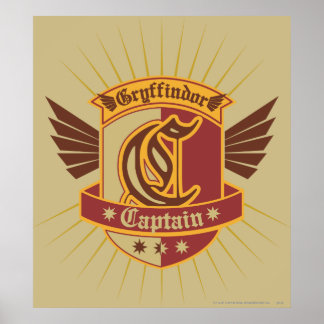 Harry Potter | Gryffindor QUIDDITCH � kapten Emble Poster