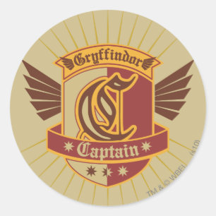 Harry Potter   Gryffindor QUIDDITCH � kapten Emble Runt Klistermärke