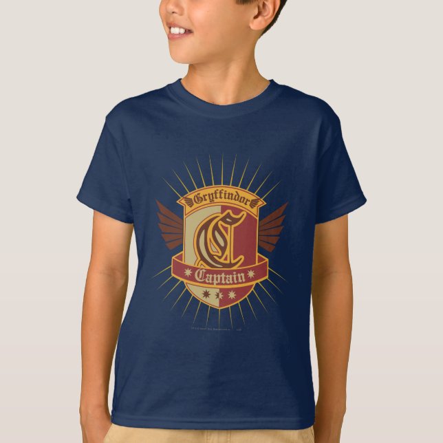 Harry Potter | Gryffindor QUIDDITCH� kapten Emble T-shirt (Framsida)