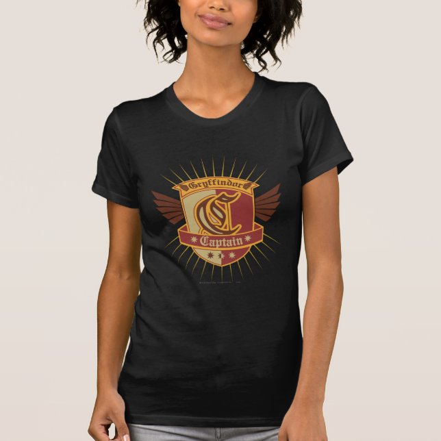 Harry Potter | Gryffindor QUIDDITCH� kapten Emble T-shirt (Framsida)