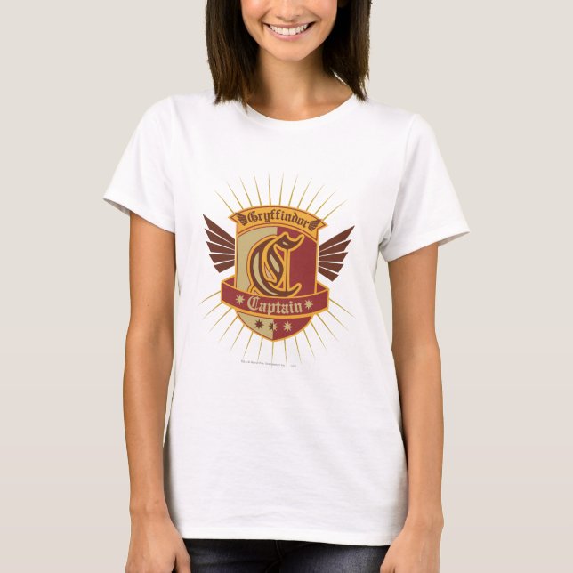 Harry Potter | Gryffindor QUIDDITCH� kapten Emble T-shirt (Framsida)
