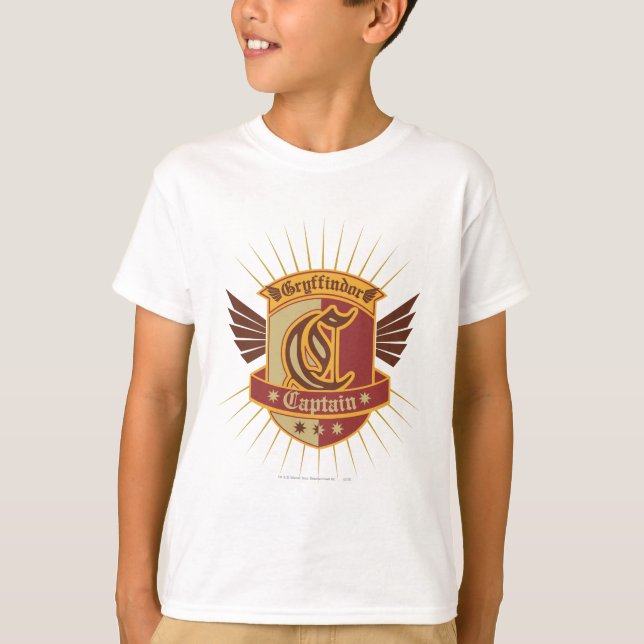 Harry Potter | Gryffindor QUIDDITCH™ kaptenlogotyp T Shirt (Framsida)