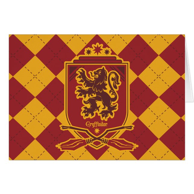Harry Potter | Gryffindor QUIDDITCH™-vapen Hälsningskort (Framsidan Horizontal)