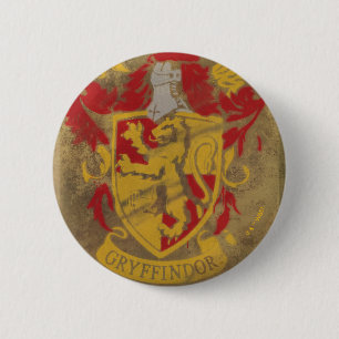 Harry Potter Gryffindor - Retro Husvapen Knapp