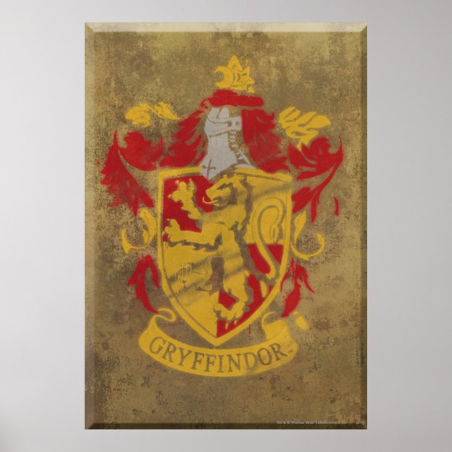Harry Potter | Gryffindor - Retro husvapensköld Poster (Framsidan)