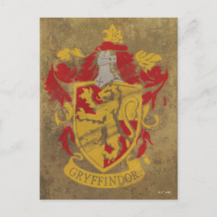 Harry Potter   Gryffindor - Retro husvapensköld Vykort