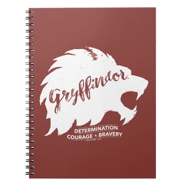 Harry Potter | GRYFFINDOR™ Silhouette Typografi Anteckningsbok (Framsidan)