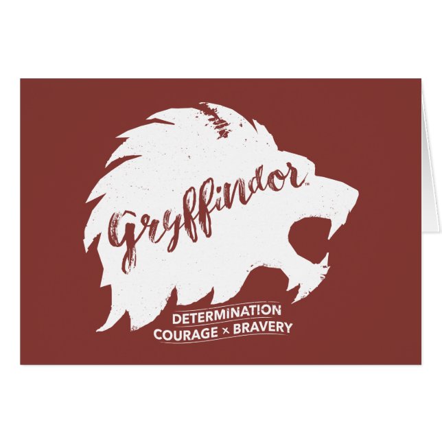 Harry Potter | GRYFFINDOR™ Silhouette Typografi Hälsningskort (Framsidan Horizontal)