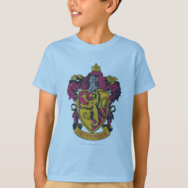 Harry Potter | Gryffindor vapen guld och röd T-shirt (Framsida)