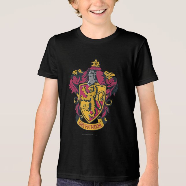 Harry Potter | Gryffindor vapenmärke guld och rött Tee (Framsida)