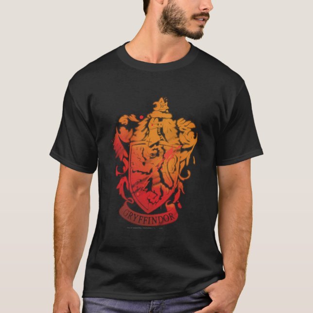 Harry Potter | Gryffindor vapensköld - Fläckig T-shirt (Framsida)