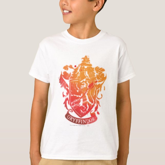 Harry Potter | Gryffindor vapensköld - Fläckig Tee Shirt (Framsida)