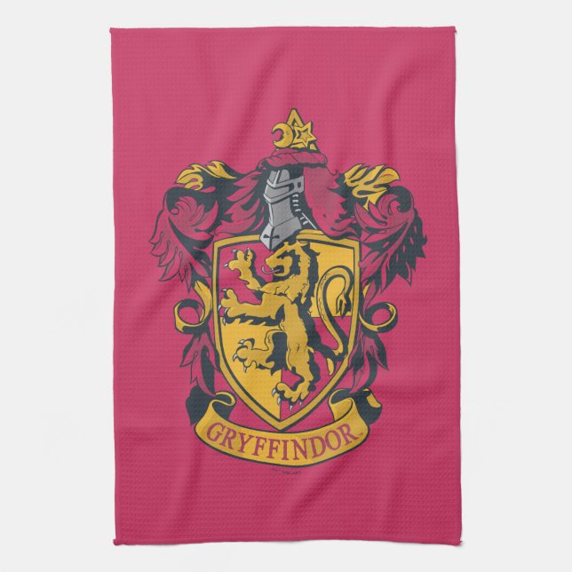 Harry Potter | Gryffindor Vapensköld Guld och Red Kökshandduk (Vertikal)