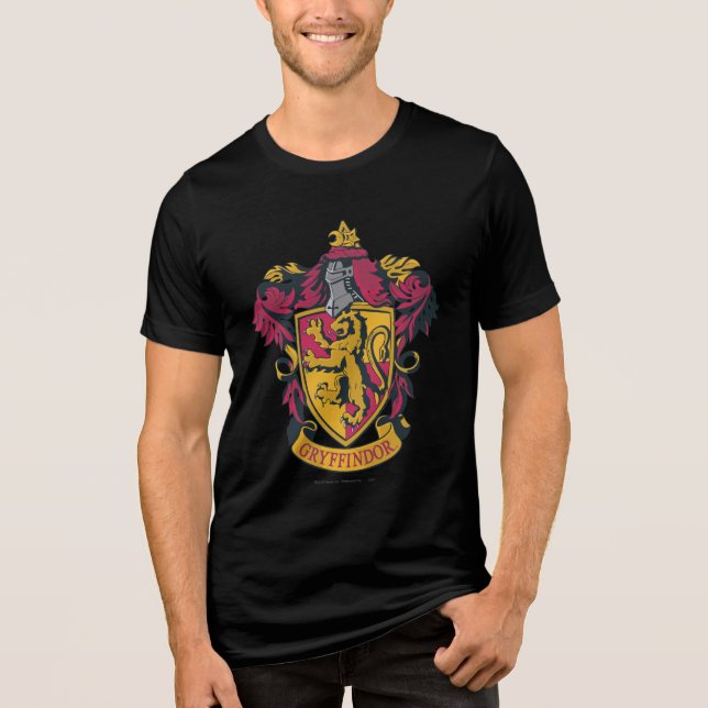 Harry Potter | Gryffindor vapensköld Guld och Röd Tee Shirt (Framsida)
