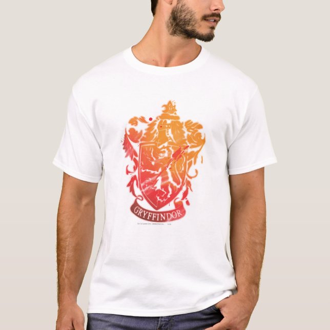 Harry Potter | Gryffindor Vapensköld - Plattform T-shirt (Framsida)
