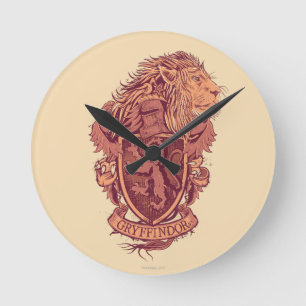 Harry Potter   Gryffindors Lejonvapen Rund Klocka