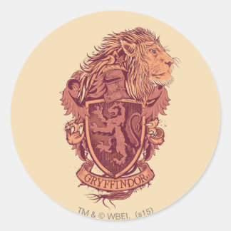 Harry Potter | Gryffindors Lejonvapen Runt Klistermärke