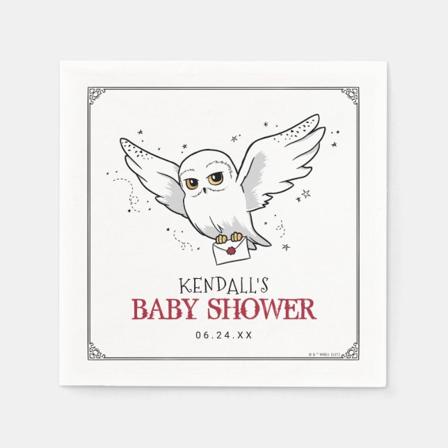 Harry Potter | Hedwig Baby Shower Pappersservett (Framsidan)