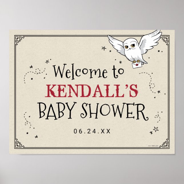 Harry Potter | Hedwig Baby Shower  Poster (Framsidan)